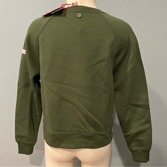 NWT Hunter for Target Olive Green Deconstructed Sweatshirt Size Small - Picture 8 of 12